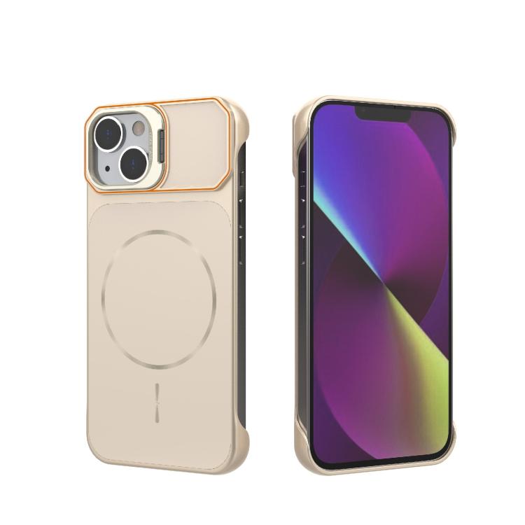 Custodia magnetica in PC senza cornice a copertura parziale per iPhone 15 Pro