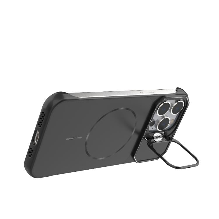 Custodia magnetica in PC senza cornice a copertura parziale per iPhone 14 Pro e