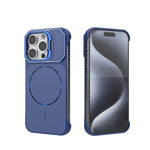 Custodia magnetica in PC senza cornice a copertura parziale per iPhone 15 Pro