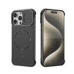 Custodia magnetica in PC senza cornice a copertura parziale per iPhone 15 Pro