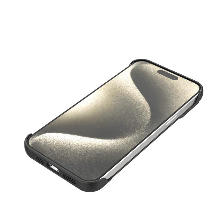 Custodia magnetica in PC senza cornice a copertura parziale per iPhone 15 Pro