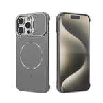 Custodia magnetica in PC senza cornice a copertura parziale per iPhone 15 Pro