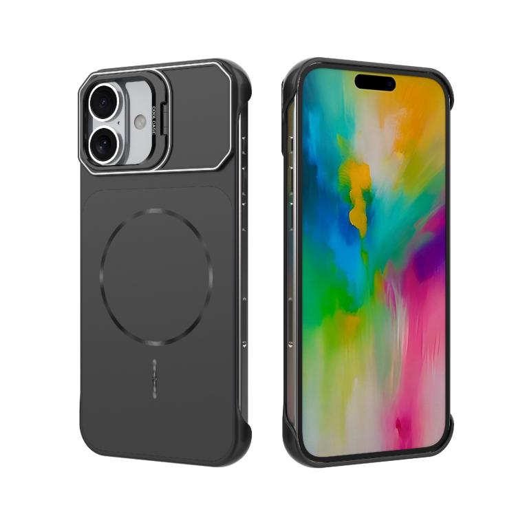 Custodia magnetica in PC senza cornice a copertura parziale per iPhone 17 e
