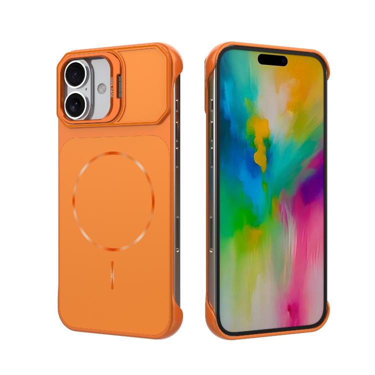 Custodia magnetica in PC senza cornice a copertura parziale per iPhone 17 e