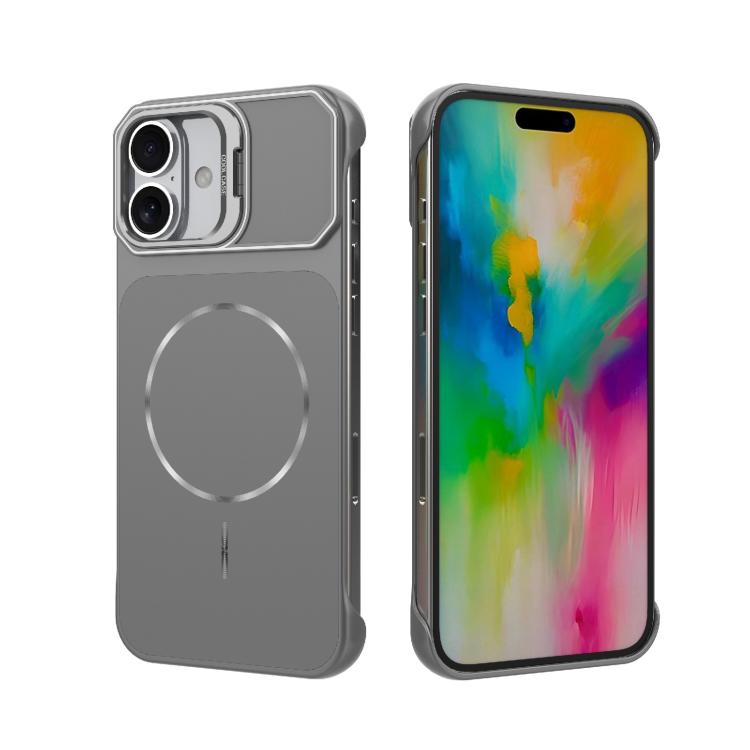 Custodia magnetica in PC senza cornice a copertura parziale per iPhone 17 e