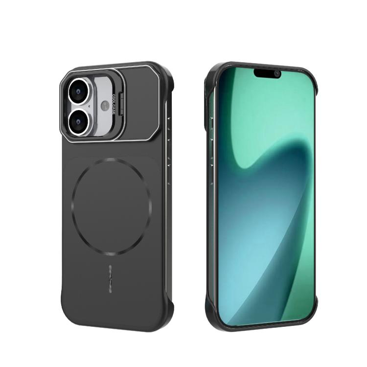Custodia magnetica in PC senza cornice a copertura parziale per iPhone 17 e