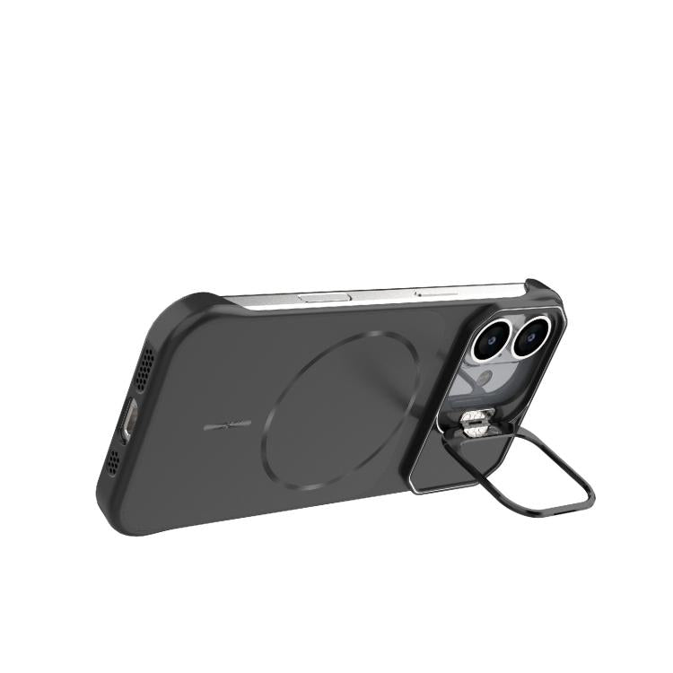 Custodia magnetica in PC senza cornice a copertura parziale per iPhone 17 e