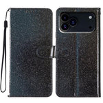 Custodia in pelle con glitter a libro per iPhone 18 Pro