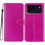 Custodia in pelle con glitter a libro per iPhone 18 Pro