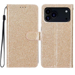 Custodia in pelle con glitter a libro per iPhone 18 Pro