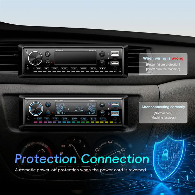 Autoradio universale singolo DIN con Bluetooth, lettore MP3 e radio FM., Standard without Memory Card, Standard with 64GB Memory Card