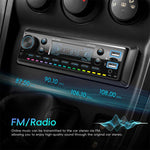 Autoradio universale singolo DIN con Bluetooth, lettore MP3 e radio FM., Standard without Memory Card, Standard with 64GB Memory Card