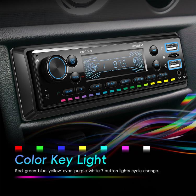 Autoradio universale singolo DIN con Bluetooth, lettore MP3 e radio FM., Standard without Memory Card, Standard with 64GB Memory Card