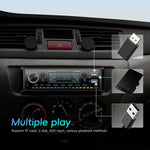 Autoradio universale singolo DIN con Bluetooth, lettore MP3 e radio FM., Standard without Memory Card, Standard with 64GB Memory Card