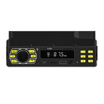 Autoradio universale Single-DIN con Bluetooth, lettore MP3, radio FM e supporto per telefono.