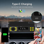 Autoradio universale Single-DIN con Bluetooth, lettore MP3, radio FM e supporto per telefono.