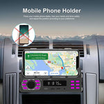 Autoradio universale Single-DIN con Bluetooth, lettore MP3, radio FM e supporto per telefono.