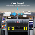 Autoradio universale Single-DIN con Bluetooth, lettore MP3, radio FM e supporto per telefono.