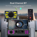 Autoradio universale Single-DIN con Bluetooth, lettore MP3, radio FM e supporto per telefono.
