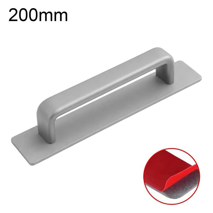 Maniglie per mobili e porte in lega di alluminio, stile allargato, senza foratura, 200mm