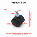 Confezione da 10 ruote piroettanti con perno filettato per mobili, ruote piroettanti rinforzate, 1 inch, 1.25 inch, 1.5 inch, 2 inch