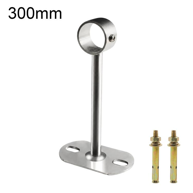 Adatto a tubi tondi da 25 mm. Staffa di montaggio a flangia in acciaio inox per asta stendibiancheria., 100mm, 150mm, 200mm, 250mm, 300mm, 350mm, 400mm, 500mm