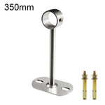 Adatto a tubi tondi da 25 mm. Staffa di montaggio a flangia in acciaio inox per asta stendibiancheria., 100mm, 150mm, 200mm, 250mm, 300mm, 350mm, 400mm, 500mm