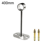 Adatto a tubi tondi da 25 mm. Staffa di montaggio a flangia in acciaio inox per asta stendibiancheria., 100mm, 150mm, 200mm, 250mm, 300mm, 350mm, 400mm, 500mm