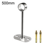 Adatto a tubi tondi da 25 mm. Staffa di montaggio a flangia in acciaio inox per asta stendibiancheria., 100mm, 150mm, 200mm, 250mm, 300mm, 350mm, 400mm, 500mm