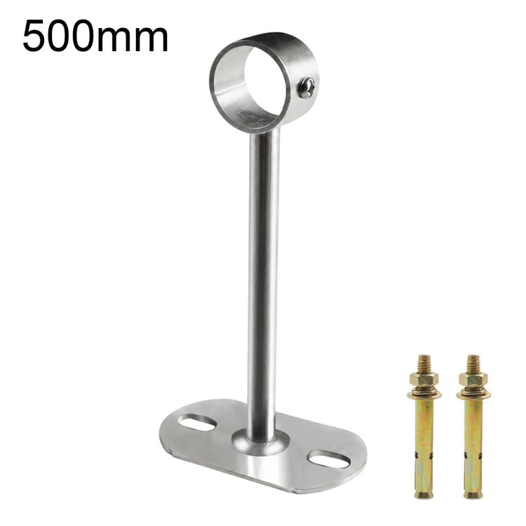 Adatto a tubi tondi da 25 mm. Staffa di montaggio a flangia in acciaio inox per asta stendibiancheria., 100mm, 150mm, 200mm, 250mm, 300mm, 350mm, 400mm, 500mm