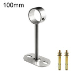 Adatto a tubi tondi da 32 mm. Staffa di montaggio a flangia in acciaio inox per asta stendibiancheria., 100mm, 150mm, 200mm, 250mm, 300mm, 350mm, 400mm, 500mm