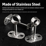 Adatto a tubi tondi da 32 mm. Staffa di montaggio a flangia in acciaio inox per asta stendibiancheria., 100mm, 150mm, 200mm, 250mm, 300mm, 350mm, 400mm, 500mm