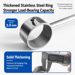 Adatto a tubi tondi da 32 mm. Staffa di montaggio a flangia in acciaio inox per asta stendibiancheria., 100mm, 150mm, 200mm, 250mm, 300mm, 350mm, 400mm, 500mm