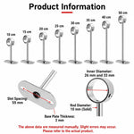 Adatto a tubi tondi da 32 mm. Staffa di montaggio a flangia in acciaio inox per asta stendibiancheria., 100mm, 150mm, 200mm, 250mm, 300mm, 350mm, 400mm, 500mm