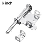 Serratura a scrocco scorrevole in acciaio inox 201, catenaccio a cilindro per porte, resistente, 4 inch, 6 inch, 8 inch