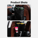Borsa portaoggetti per auto, gancio per sedile posteriore, cestino della spazzatura, Black Green, Black, Black Green + Trash Bags, Black + Trash Bags, Black Green + Tissue Bag