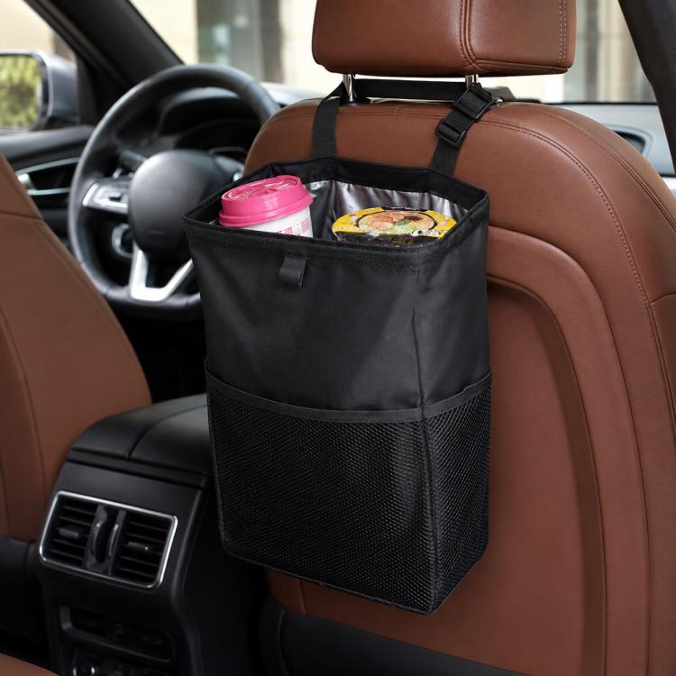 Borsa portaoggetti per auto, gancio per sedile posteriore, cestino della spazzatura, Black Green, Black, Black Green + Trash Bags, Black + Trash Bags, Black Green + Tissue Bag