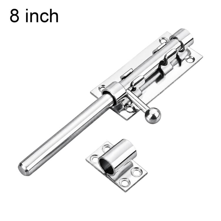 Serratura a scrocco scorrevole con maniglia a sfera in acciaio inox 201 con foro per serratura, 4 inch, 5 inch, 6 inch, 8 inch, 10 inch, 12 inch, 14 inch, 16 inch, 18 inch, 20 inch 12 Core, 20 inch 14 Core, 24 inch, 32 inch