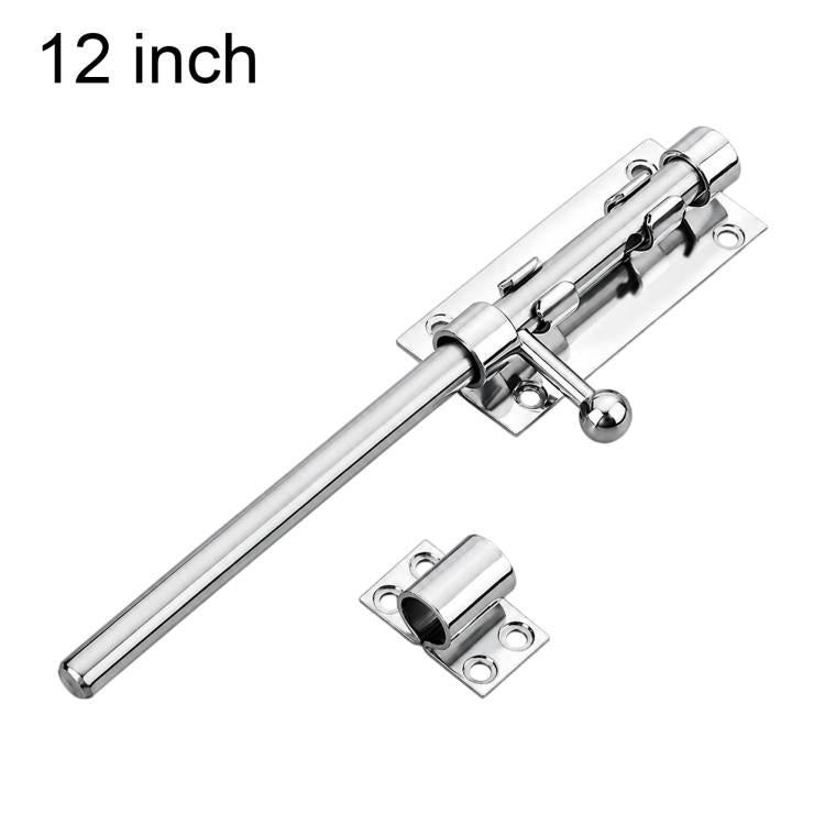 Serratura a scrocco scorrevole con maniglia a sfera in acciaio inox 201 con foro per serratura, 4 inch, 5 inch, 6 inch, 8 inch, 10 inch, 12 inch, 14 inch, 16 inch, 18 inch, 20 inch 12 Core, 20 inch 14 Core, 24 inch, 32 inch