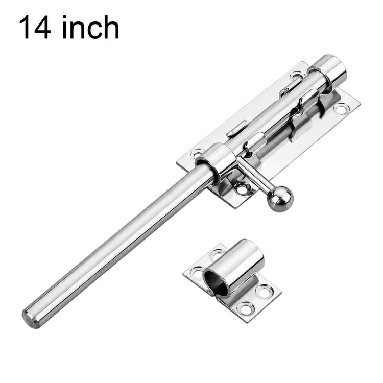 Serratura a scrocco scorrevole con maniglia a sfera in acciaio inox 201 con foro per serratura, 4 inch, 5 inch, 6 inch, 8 inch, 10 inch, 12 inch, 14 inch, 16 inch, 18 inch, 20 inch 12 Core, 20 inch 14 Core, 24 inch, 32 inch