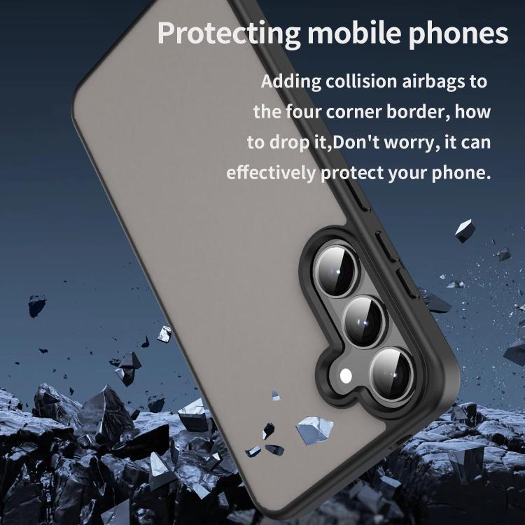 Custodia per telefono Fanying Series in PC ibrido TPU traslucido satinato, For Galaxy S24+ 5G
