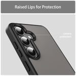 Custodia per telefono Fanying Series in PC ibrido TPU traslucido satinato, For Galaxy S24+ 5G