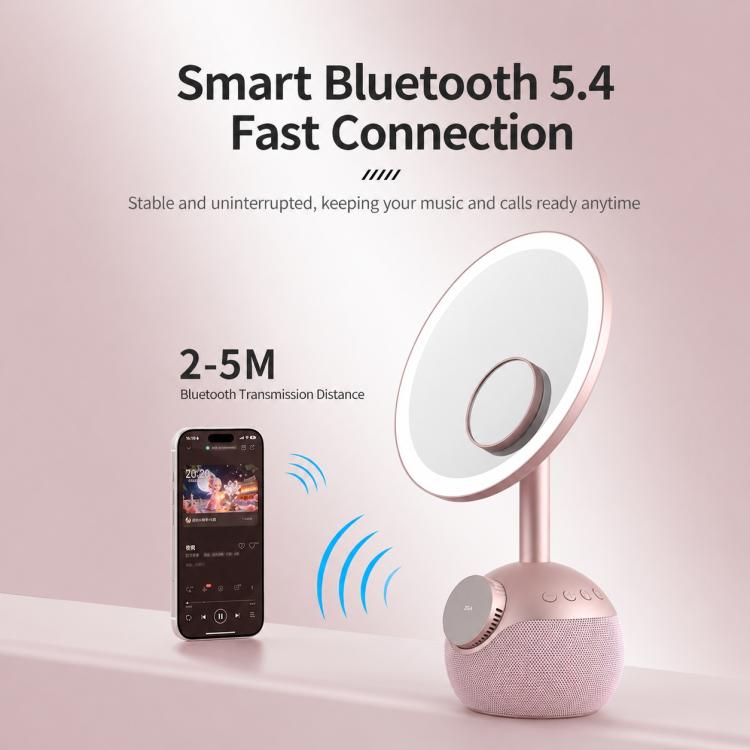ZGA WX09 Specchio per il trucco magnetico multifunzione 4 in 1 con altoparlante Bluetooth