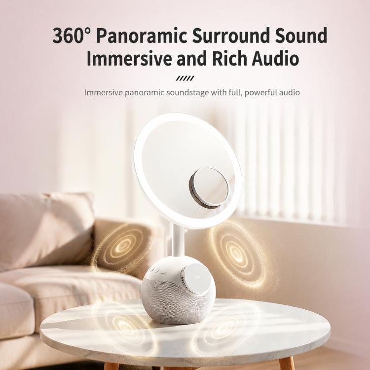 ZGA WX09 Specchio per il trucco magnetico multifunzione 4 in 1 con altoparlante Bluetooth