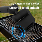 Spazzola elettrica per la pulizia della griglia del barbecue con 3 testine intercambiabili e guanti.