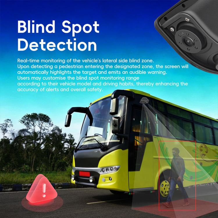 Specchietto retrovisore elettronico digitale HD cablato da 10,36 pollici per camion con touchscreen e DVR BSD., without Memory Card, with 64GB Memory Card