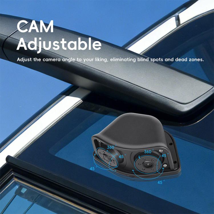 Specchietto retrovisore elettronico digitale HD cablato da 10,36 pollici per camion con touchscreen e DVR BSD., without Memory Card, with 64GB Memory Card