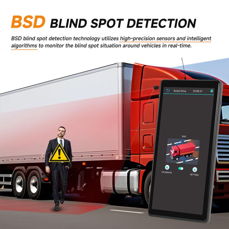 Specchietto retrovisore elettronico digitale HD cablato con touchscreen da 10,36 pollici per camion, set 2 in 1 con DVR BSD.