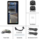 Specchietto retrovisore elettronico digitale HD cablato con touchscreen da 10,36 pollici per camion, set 2 in 1 con DVR BSD.