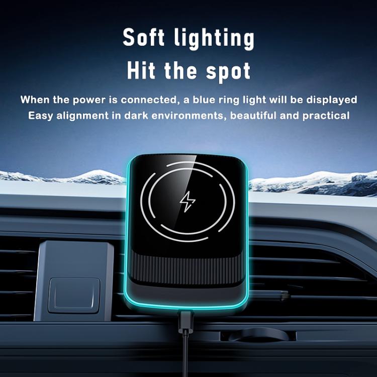Supporto magnetico in acrilico per caricabatterie wireless da auto MDX-T6